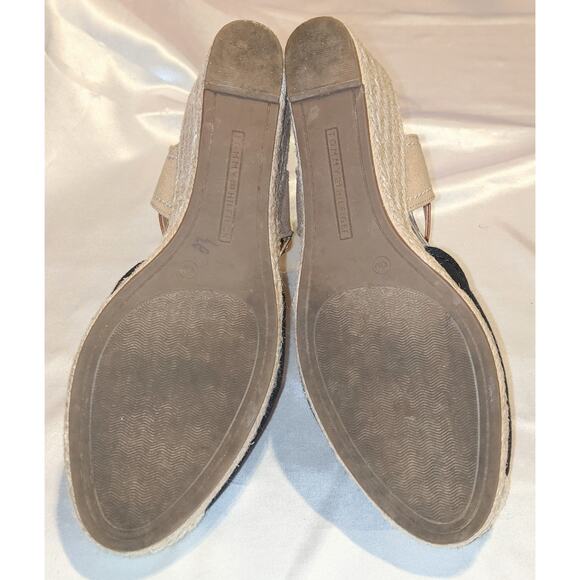 Tommy Hilfiger Women's Nilsa Espadrille Wedge Heels Sandals Black/Sand Size 10 - Picture 7 of 10